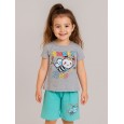 طقم أطفال بناتي تيشيرت + شورت