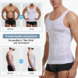 شباح للتنحيف وتشكيل الجسم للرجال لون أبيض - Shaper Slimming Undershirt