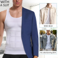 شباح للتنحيف وتشكيل الجسم للرجال لون أبيض - Shaper Slimming Undershirt
