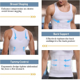 شباح للتنحيف وتشكيل الجسم للرجال لون أبيض - Shaper Slimming Undershirt