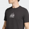 adidas Mens' Terrex Outdoor Athlete Graphic Tee - Black