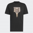 adidas Mens' Basketball Gallery Graphic Tee - Black