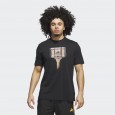 adidas Mens' Basketball Gallery Graphic Tee - Black