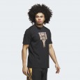 adidas Mens' Basketball Gallery Graphic Tee - Black