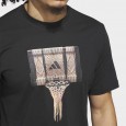 adidas Mens' Basketball Gallery Graphic Tee - Black