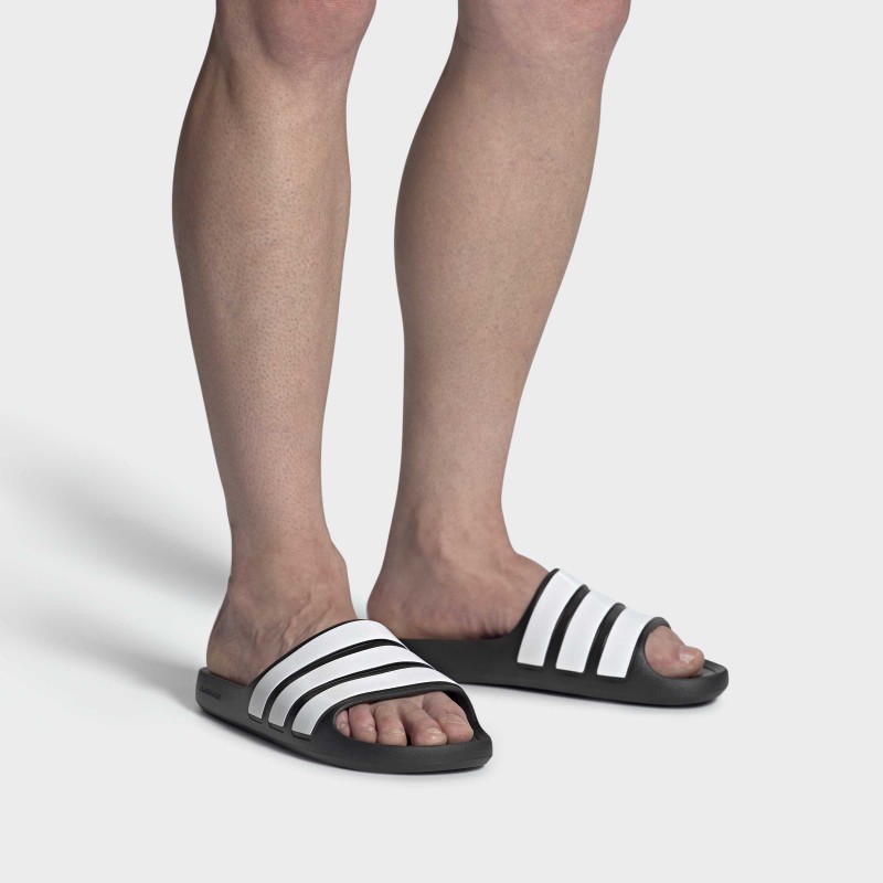 adidas Mens' Adilette Flow Slides - Black