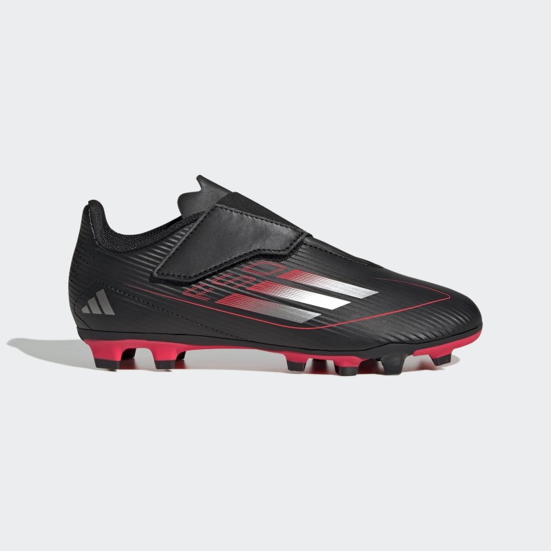 adidas Kids' F50 Club Hook-and-Loop Firm/Multi-Ground Boots - Black