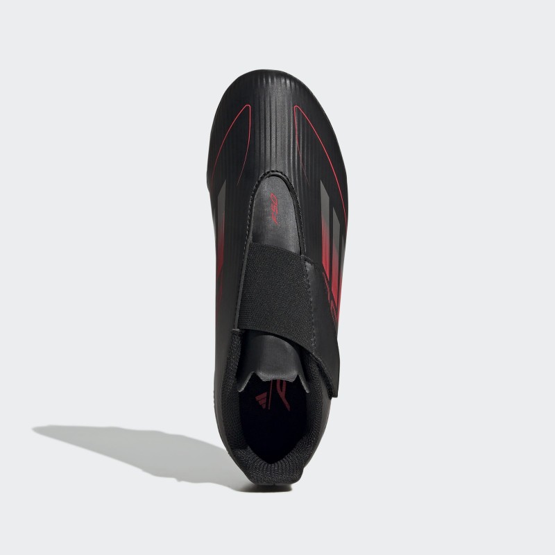 adidas Kids' F50 Club Hook-and-Loop Firm/Multi-Ground Boots - Black