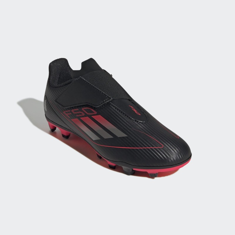 adidas Kids' F50 Club Hook-and-Loop Firm/Multi-Ground Boots - Black
