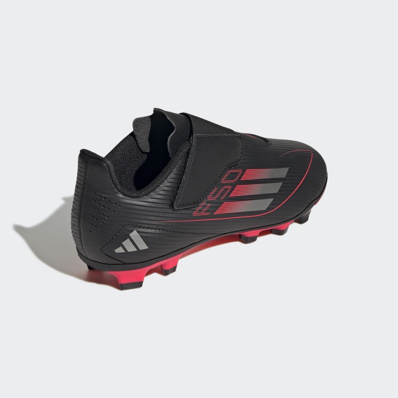 adidas Kids' F50 Club Hook-and-Loop Firm/Multi-Ground Boots - Black