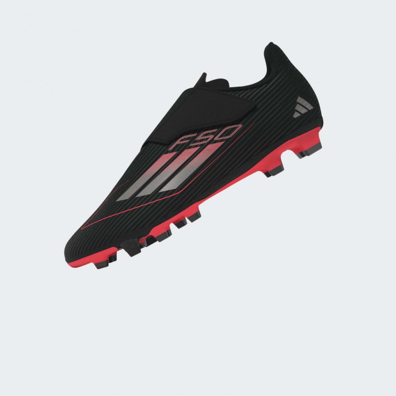adidas Kids' F50 Club Hook-and-Loop Firm/Multi-Ground Boots - Black