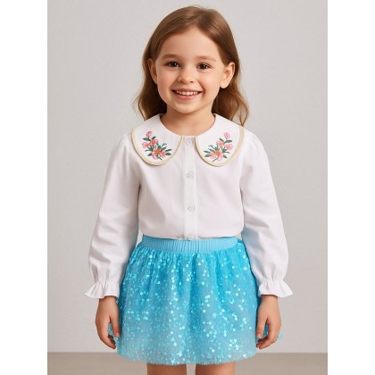 طقم بناتي قطعتين تنورة وقميص