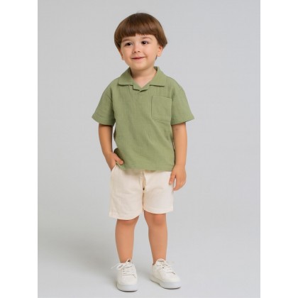 طقم ولادي قطعتين شورت وبلوزة