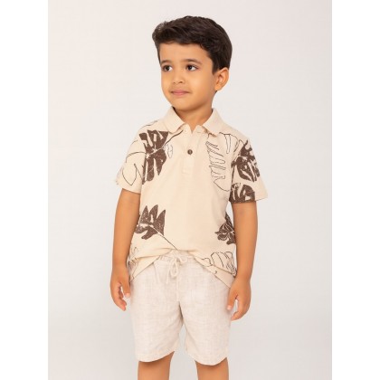 طقم ولادي قطعتين شورت وبلوزة