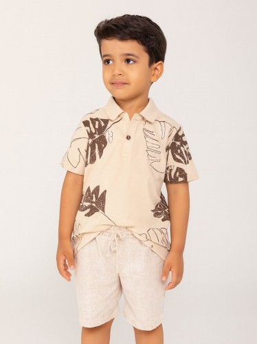 طقم ولادي قطعتين شورت وبلوزة