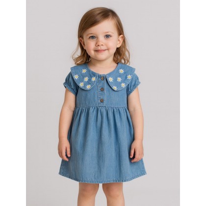 فستان بناتي لون كحلي