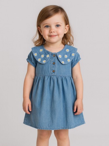 فستان بناتي لون كحلي