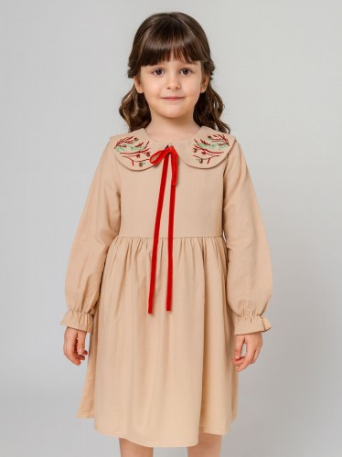 فستان بناتي لون بيج