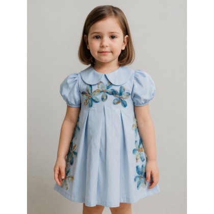 فستان بناتي لون أزرق
