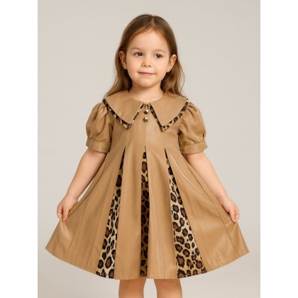 فستان بناتي لون كموني