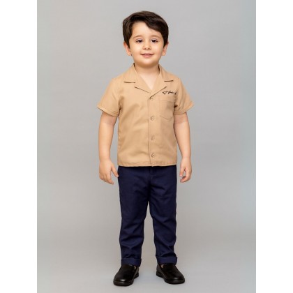 طقم ولادي بنطلون وقميص سادة