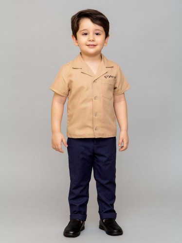 طقم ولادي بنطلون وقميص سادة