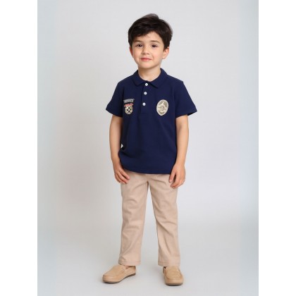 طقم ولادي كحلي وبيج