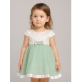 فستان بناتي لون أخضر فستقي