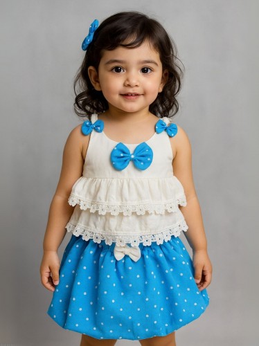 طقم بناتي قطعتين بلوزة وتنورة