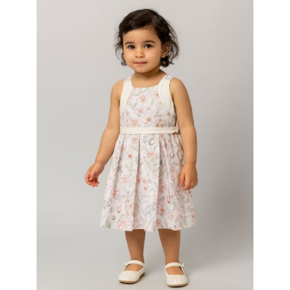 فستان بناتي لون ابيض