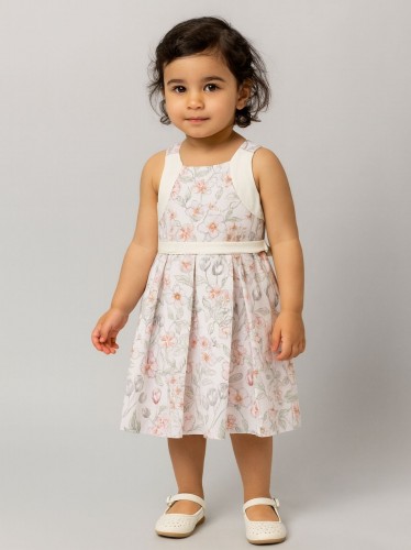 فستان بناتي لون ابيض