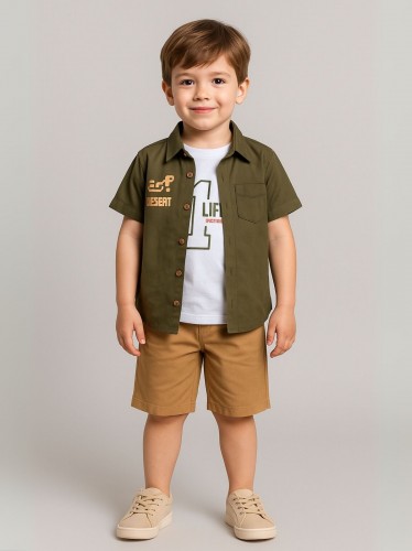 طقم ولادي زيتي