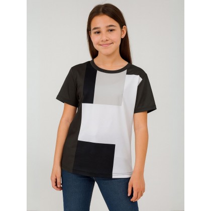 بلوزة بناتي لون ابيض واسود