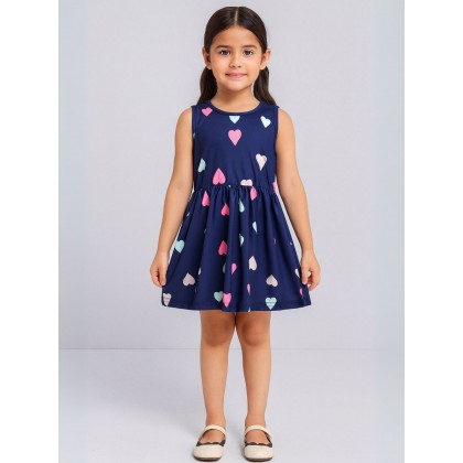 فستان بناتي ازرق غامق