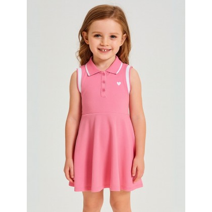 فستان بناتي لون زهري