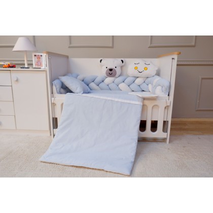 مفرش جدلة ازرق