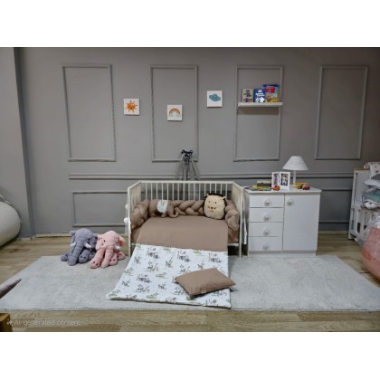 مفرش جدلة بني