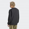 Adidas Mens' Essentials Big Logo Single Jersey Long Sleeve Tee- Black
