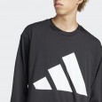 Adidas Mens' Essentials Big Logo Single Jersey Long Sleeve Tee- Black
