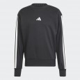 Adidas Mens' Essentials 3-Stripes French Terry Sweatshirt - Black