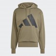 Adidas Mens' Essentials Big Logo French Terry Hoodie - Green