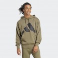 Adidas Mens' Essentials Big Logo French Terry Hoodie - Green