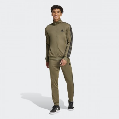 Adidas Mens' Sportswear 3-Stripes Basic Track Suit - Green