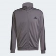 Adidas Mens' Sportswear Basic 3-Stripes Tricot Track Suit - Grey