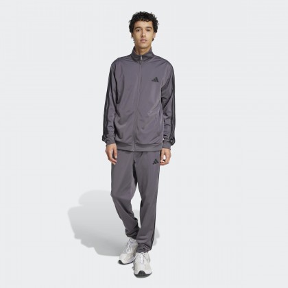 Adidas Mens' Sportswear Basic 3-Stripes Tricot Track Suit - Grey