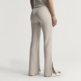 Adidas Womens' Soft Lux Flared Pants - Beige