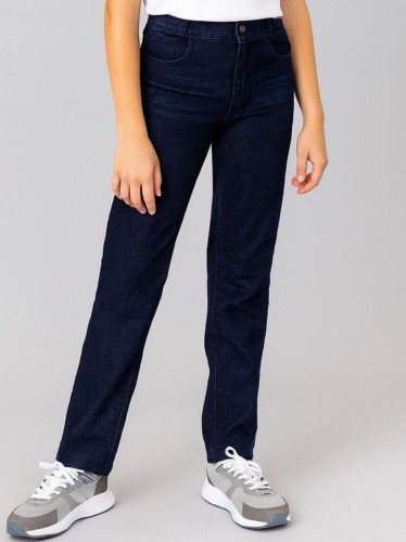 بنطلون جينز بناتي لون كحلي