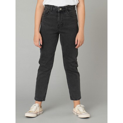 بنطلون جينز بناتي لون أسود