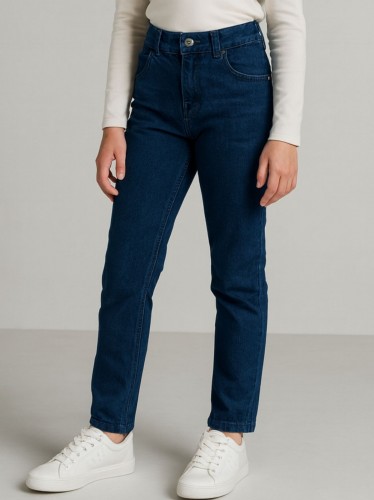 بنطلون جينز بناتي لون أزرق