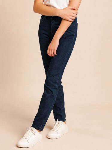 بنطلون جينز بناتي لون أزرق